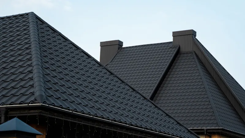 Multi-peak metal residential roof, Utah neighborhood — Rhino Roofing and Exteriors